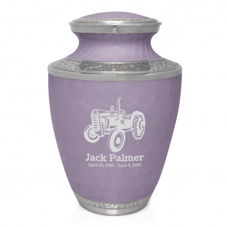 Classic Tractor Cremation Urn - Regal Purple
