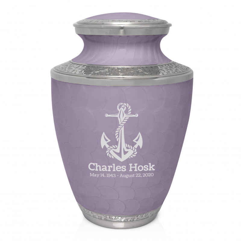 Anchor Cremation Urn - Regal Purple