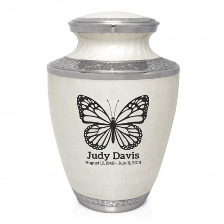 Butterfly Cremation Urn - Radiant White