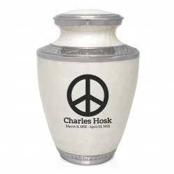 Peace Cremation Urn - Radiant White