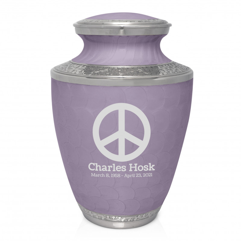 Peace Cremation Urn - Regal Purple