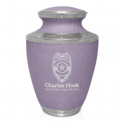 Police Cremation Urn - Regal Purple