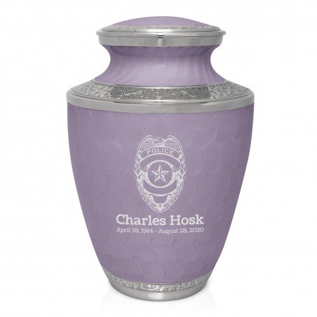 Police Cremation Urn - Regal Purple