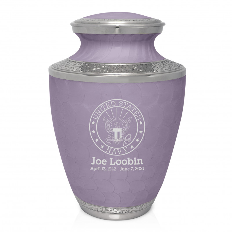 Navy Cremation Urn - Regal Purple