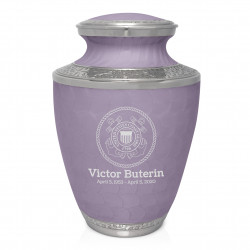Coast Guard Cremation Urn - Regal Purple