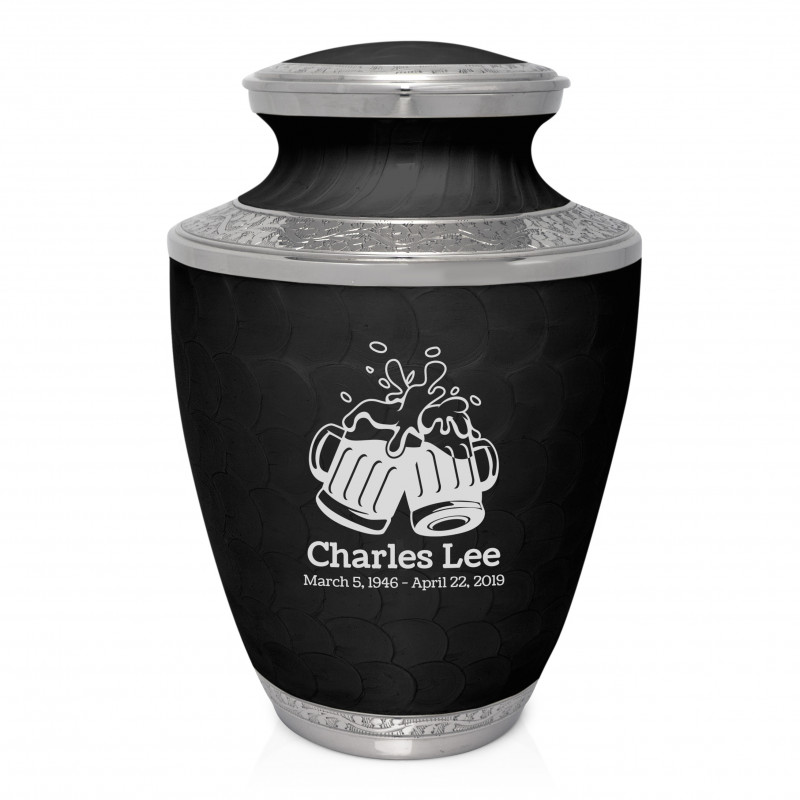 Beer Cremation Urn - Ebony Black