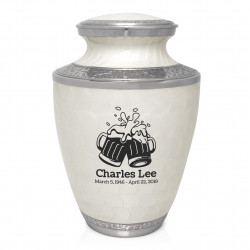 Beer Cremation Urn - Radiant White
