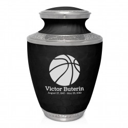 Basketball Cremation Urn - Ebony Black