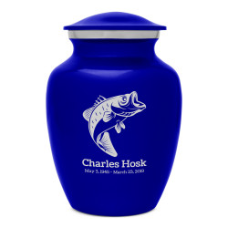 Bass Fishing Sharing Urn - Midnight Blue