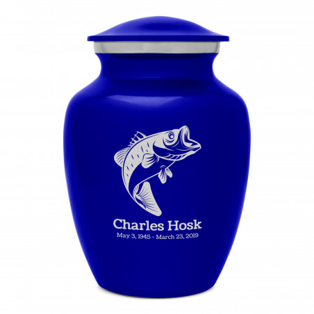 Bass Fishing Sharing Urn - Midnight Blue