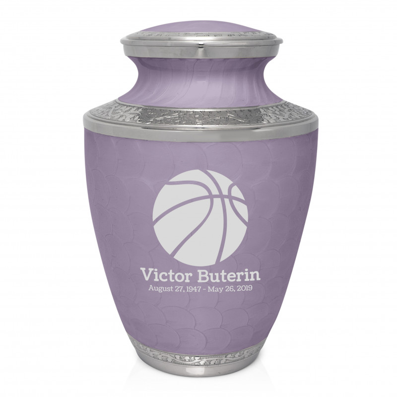 Basketball Cremation Urn - Regal Purple