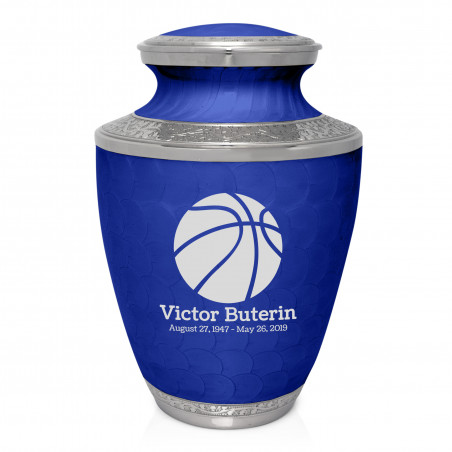 Basketball Cremation Urn - Royal Blue