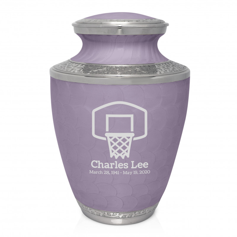 Basketball Hoop Cremation Urn - Regal Purple
