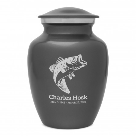 Bass Fishing Sharing Urn - Gunmetal Gray