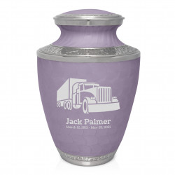 Semi Truck Cremation Urn - Regal Purple