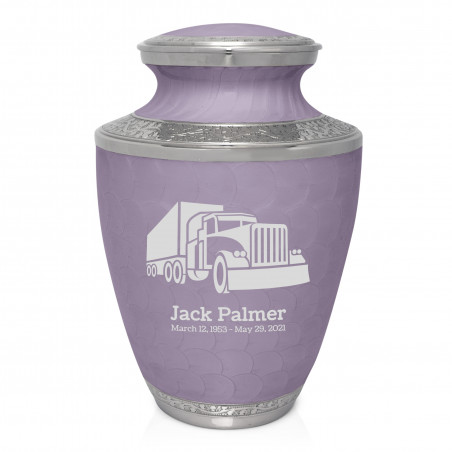Semi Truck Cremation Urn - Regal Purple