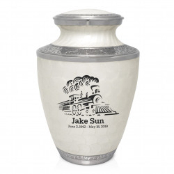 Train Cremation Urn - Radiant White