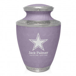 Dallas Star Cremation Urn - Regal Purple