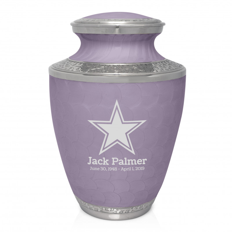 Dallas Star Cremation Urn - Regal Purple