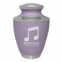 Music Note Cremation Urn - Regal Purple