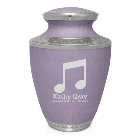 Music Note Cremation Urn - Regal Purple