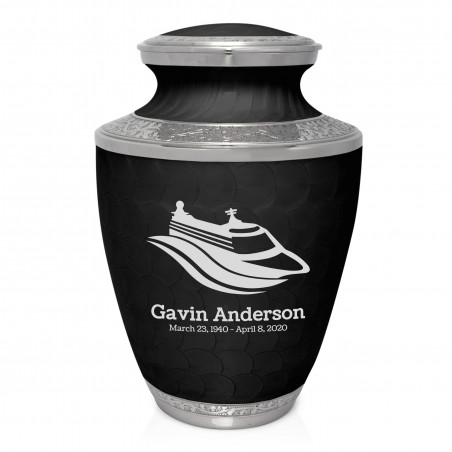 Cruise Ship Cremation Urn - Ebony Black
