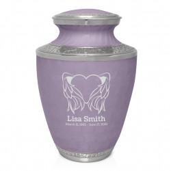 Heart Angel Cremation Urn - Regal Purple