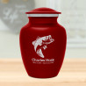Bass Fishing Sharing Urn - Ruby Red