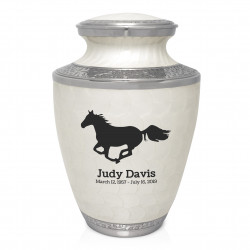 Horse Cremation Urn - Radiant White