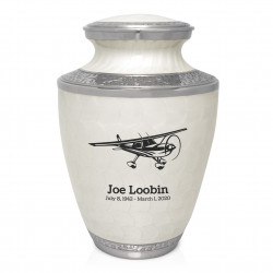 Plane Cremation Urn - Radiant White