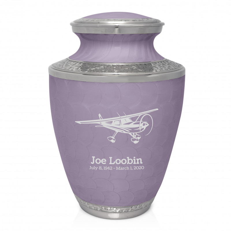 Plane Cremation Urn - Regal Purple