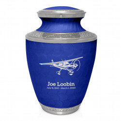 Plane Cremation Urn - Royal Blue