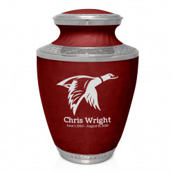 Duck Cremation Urn - Rose Red