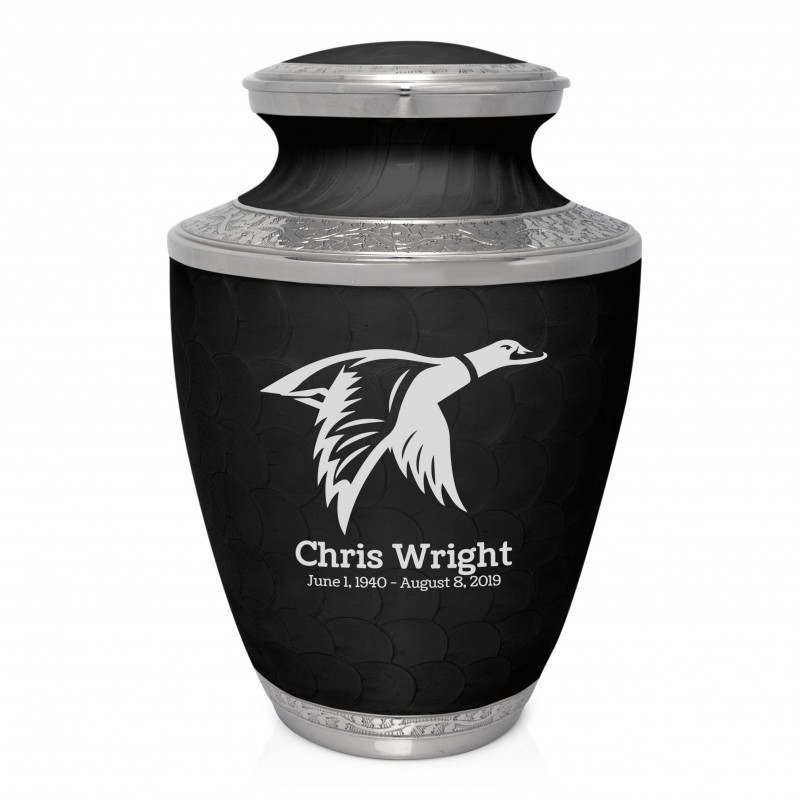 Duck Cremation Urn - Ebony Black