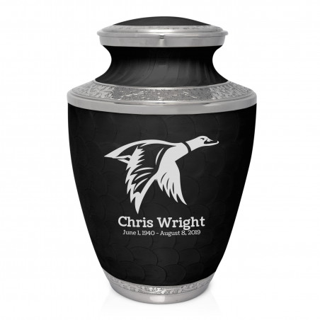 Duck Cremation Urn - Ebony Black