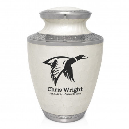 Duck Cremation Urn - Radiant White