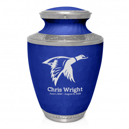 Duck Cremation Urn - Royal Blue