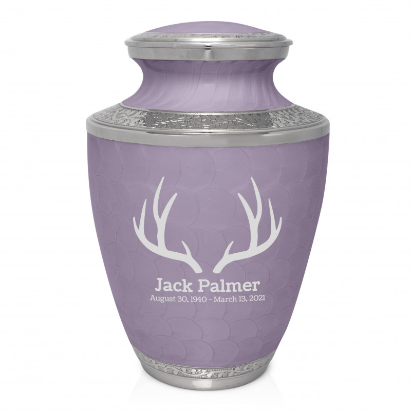 Antlers Cremation Urn - Regal Purple
