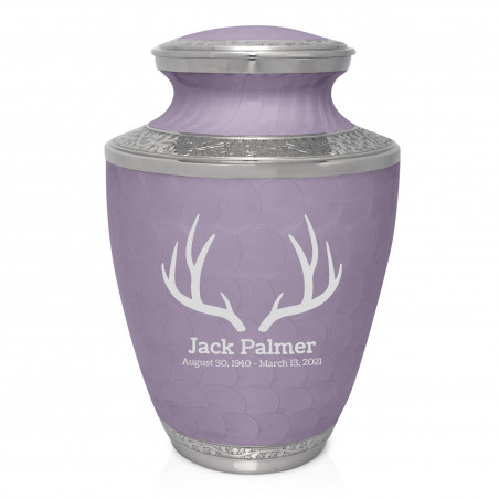 Antlers Cremation Urn - Regal Purple