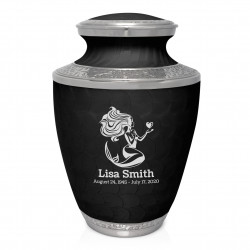 Mermaid Cremation Urn - Ebony Black