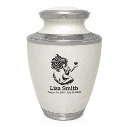 Mermaid Cremation Urn - Radiant White