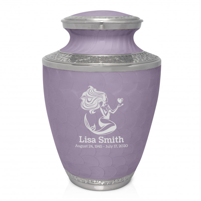 Mermaid Cremation Urn - Regal Purple