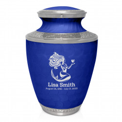 Mermaid Cremation Urn - Royal Blue