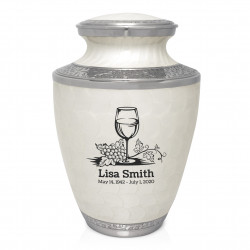 Wine Cremation Urn - Radiant White