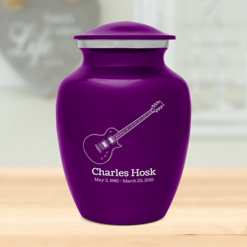 Electric Guitar Sharing Urn - Purple Luster
