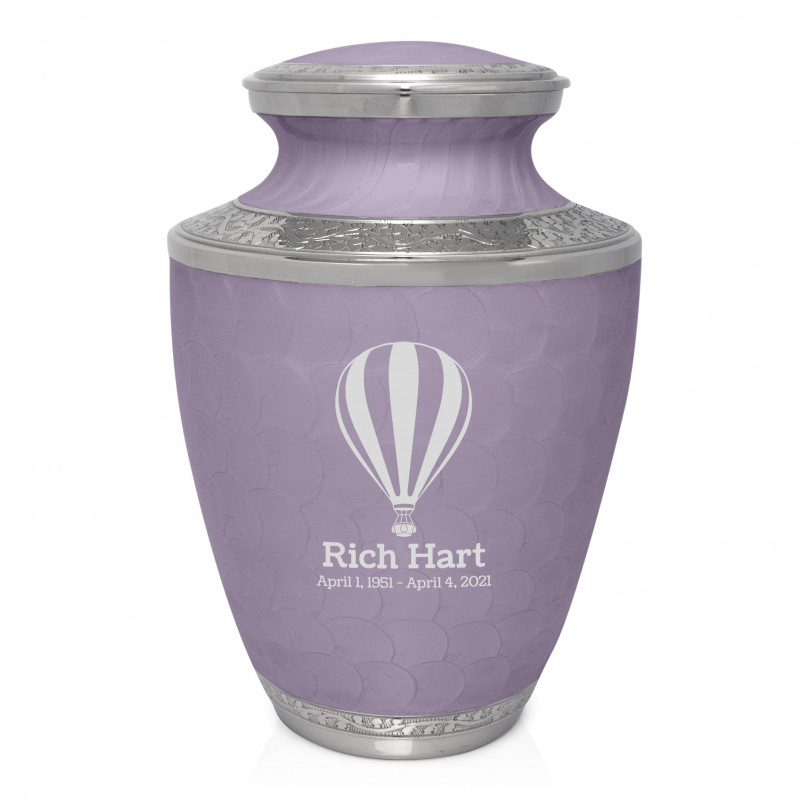 Hot Air Balloon Cremation Urn - Regal Purple
