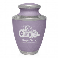 Modern Tractor Cremation Urn - Regal Purple