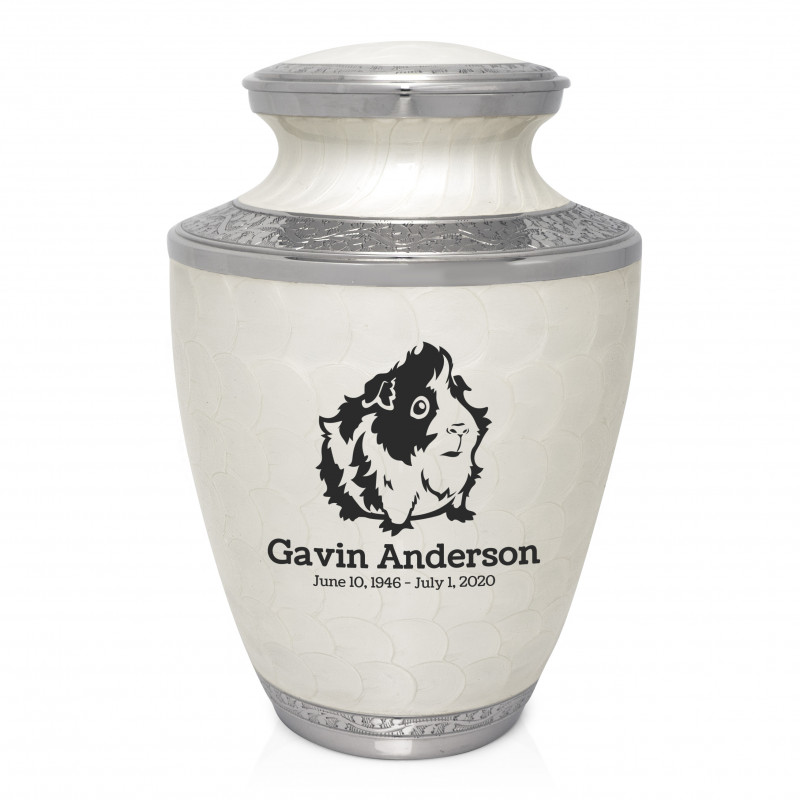 Guinea Pig Cremation Urn - Radiant White