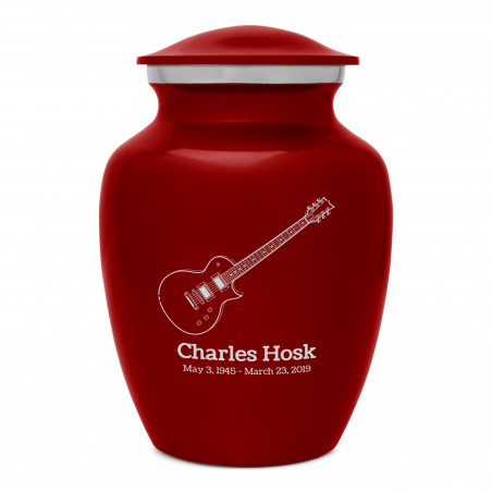 Electric Guitar Sharing Urn - Ruby Red