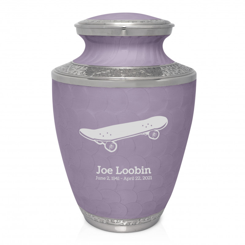 Skateboard Cremation Urn - Regal Purple